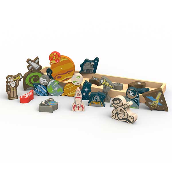 Space A to Z Puzzle & Playset