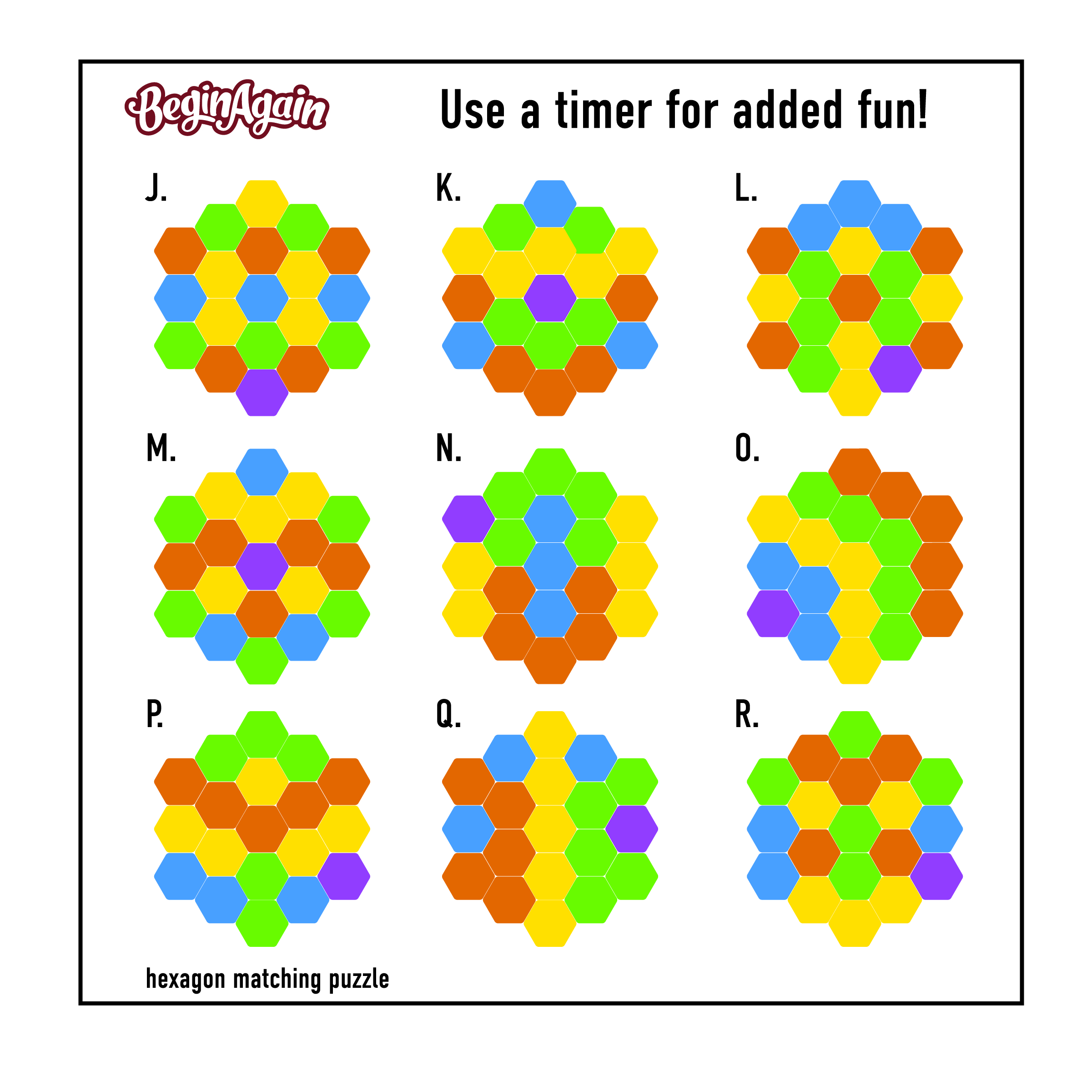 Hexagon Matching Puzzle 3
