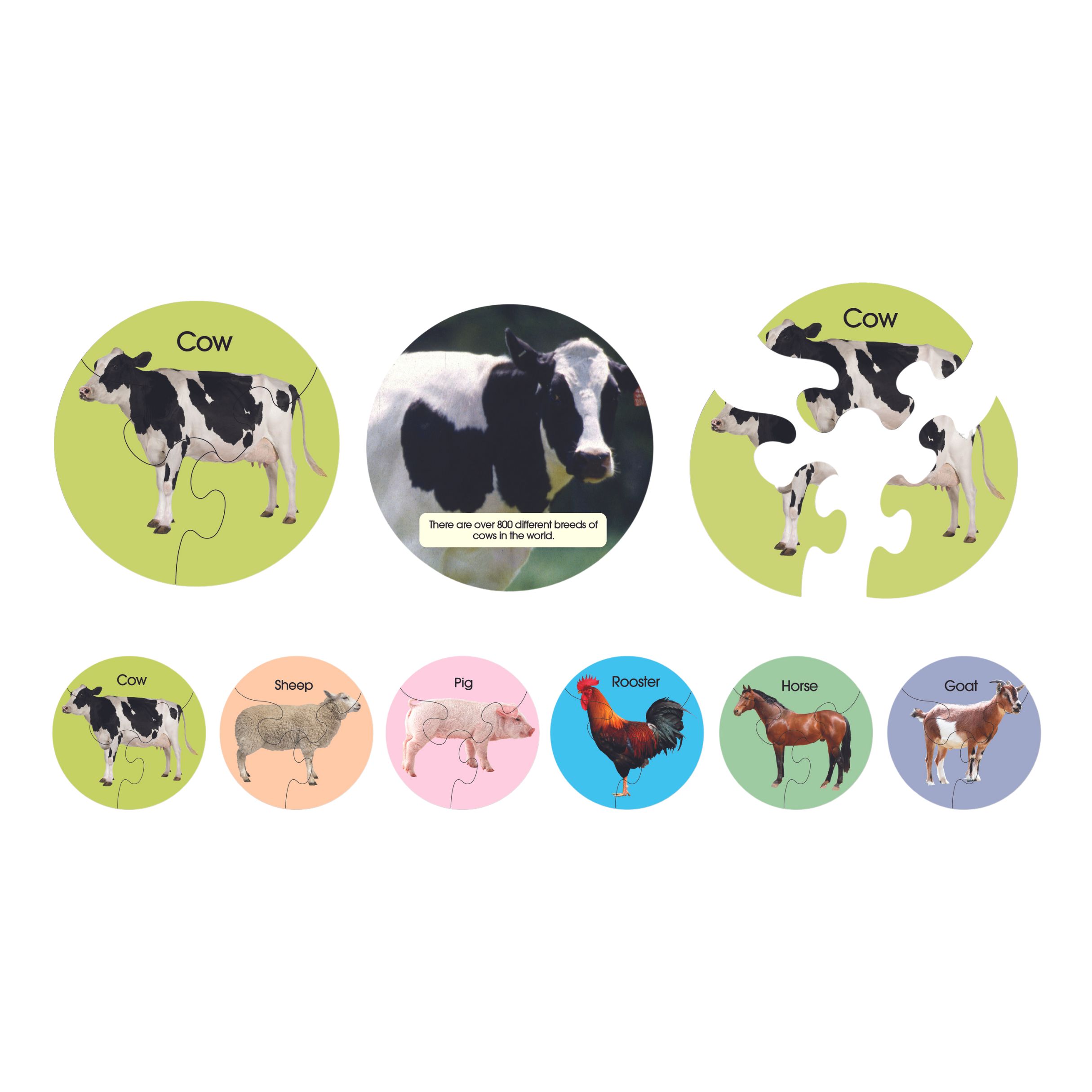 Farm Animal Puzzles (6 pack)