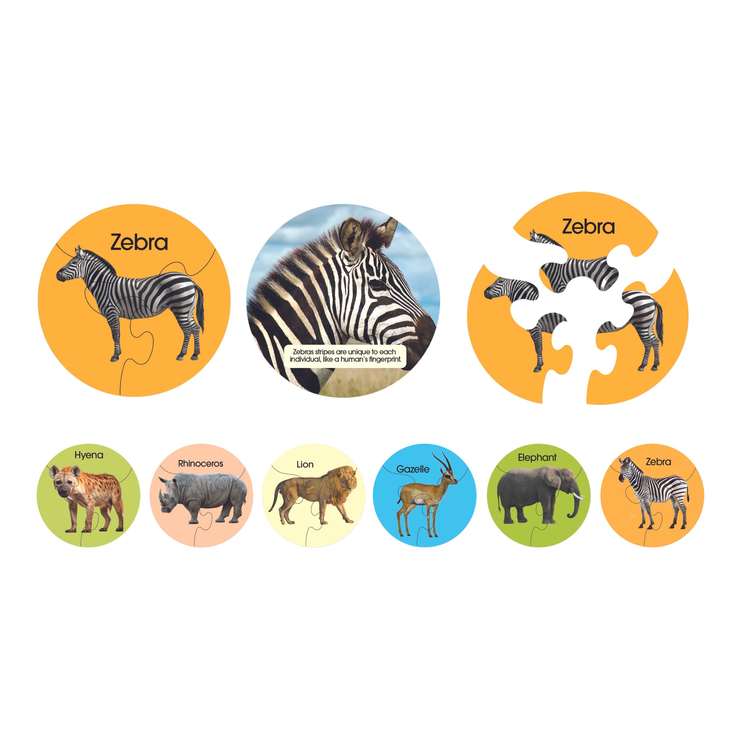 Safari Animal Puzzles (6 pack)