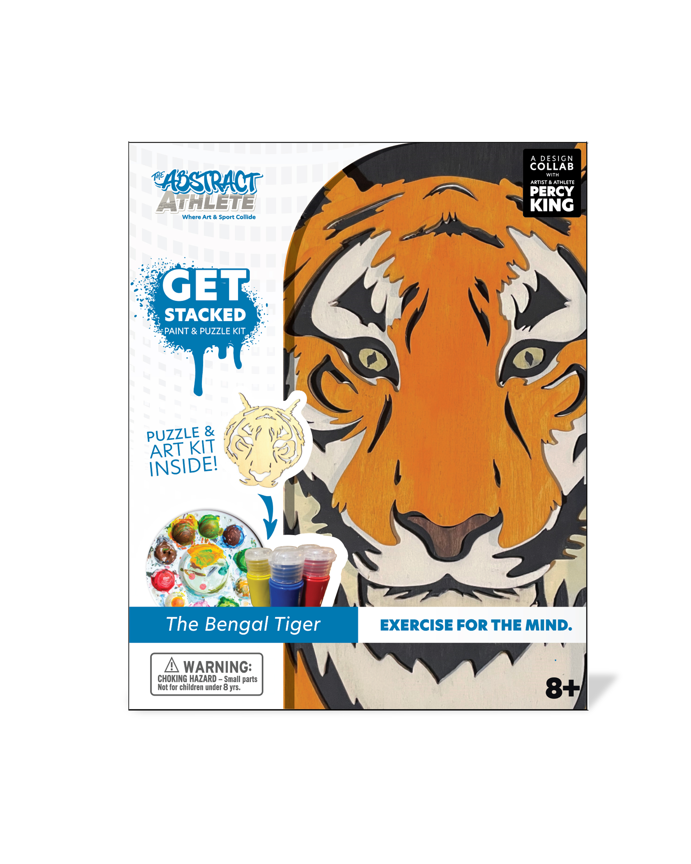 Get Stacked Paint & Puzzle Kit - Bengal Tiger