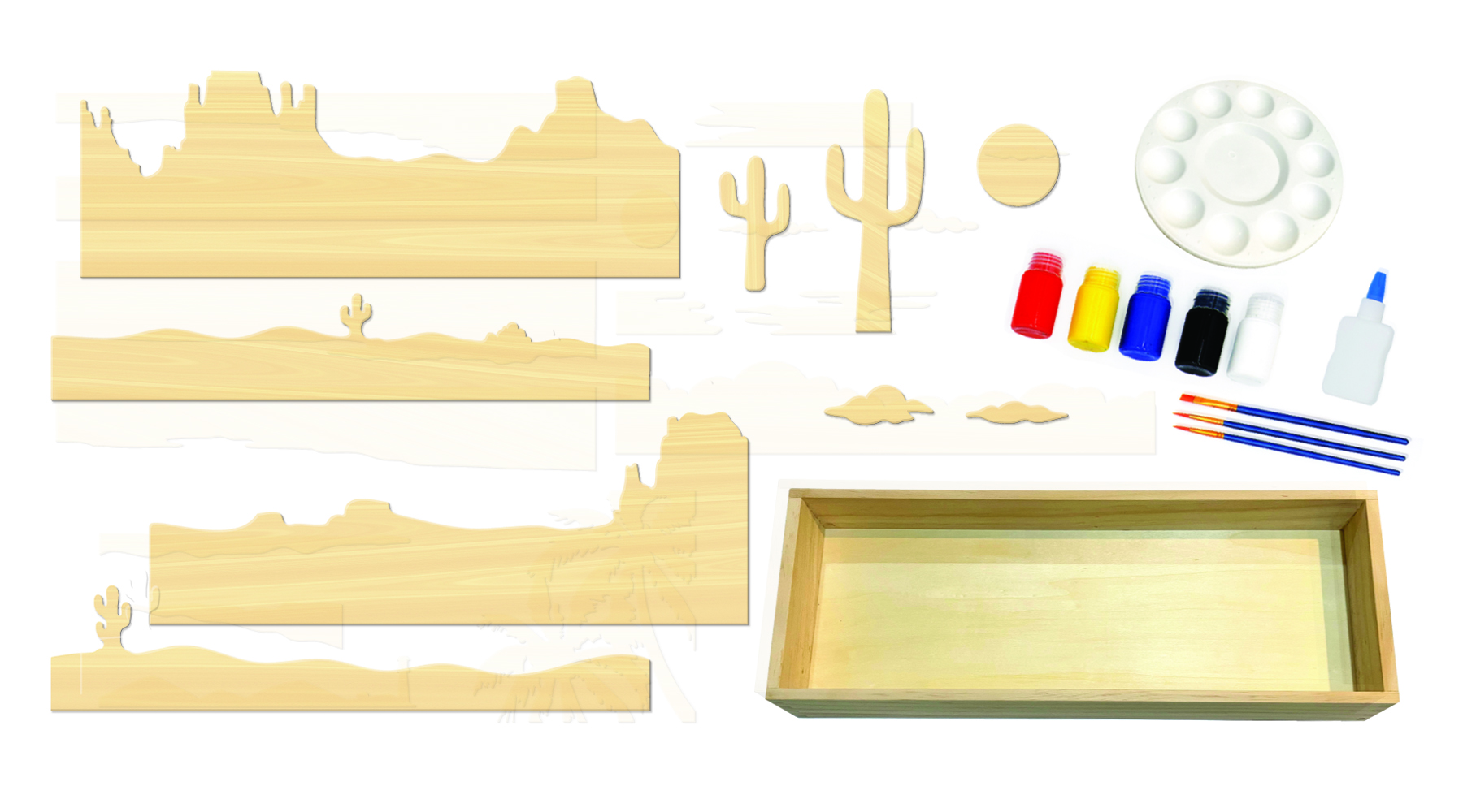 Get Stacked Paint and Puzzle Kit - Desert Sunset 2