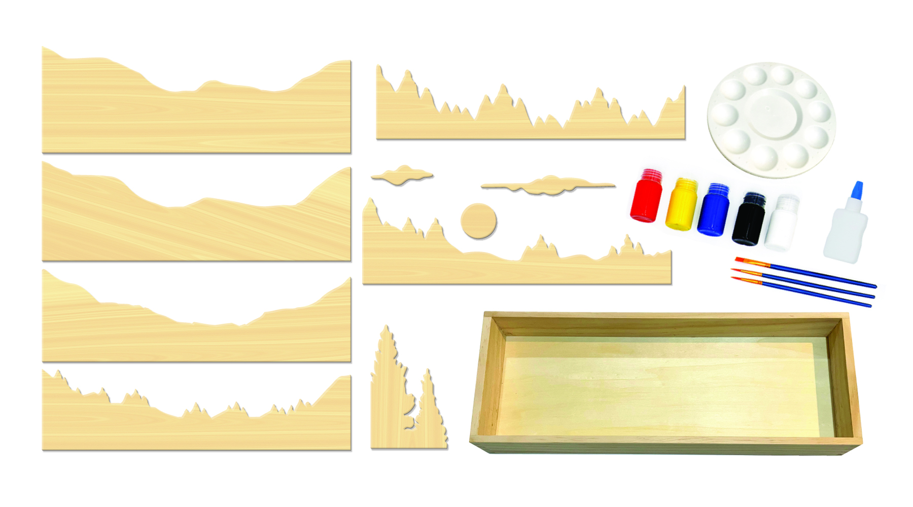 Get Stacked Paint and Puzzle Kit - Mountain Forest 2