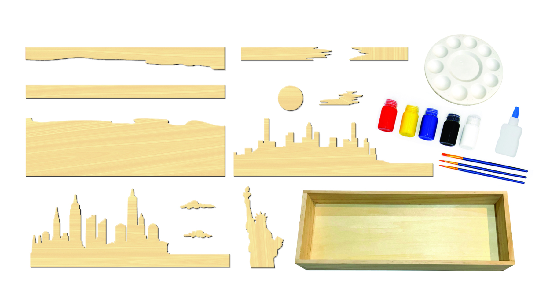Get Stacked Paint and Puzzle Kit - NYC Skyline 2