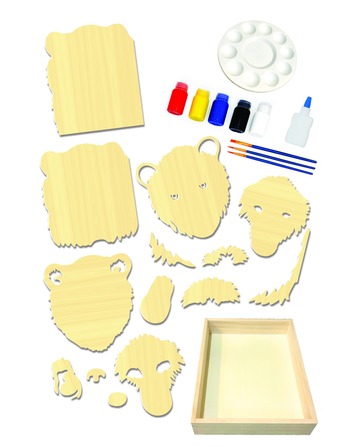 Get Stacked Paint and Puzzle Kit - Grizzly Bear 2