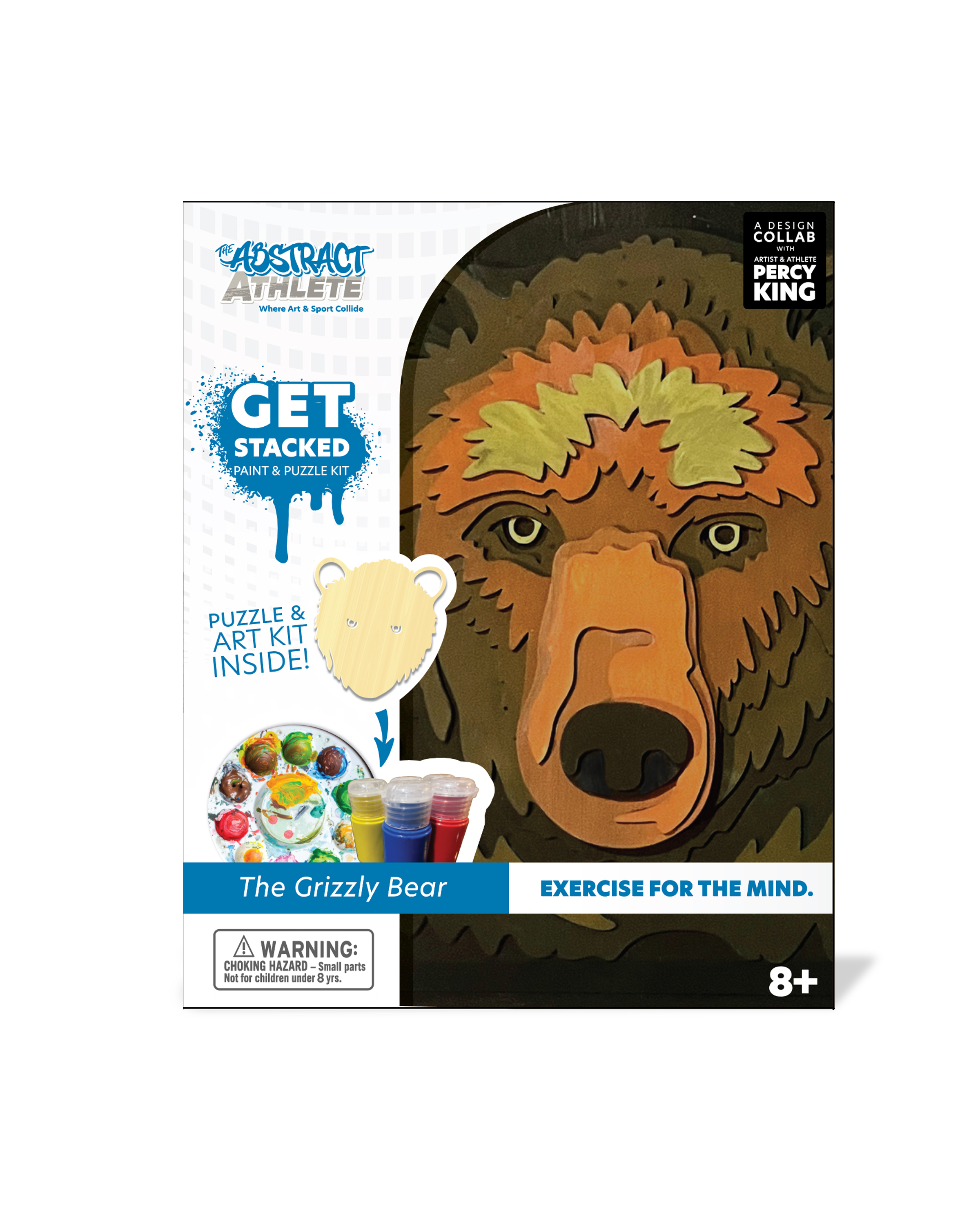 Get Stacked Paint and Puzzle Kit - Grizzly Bear