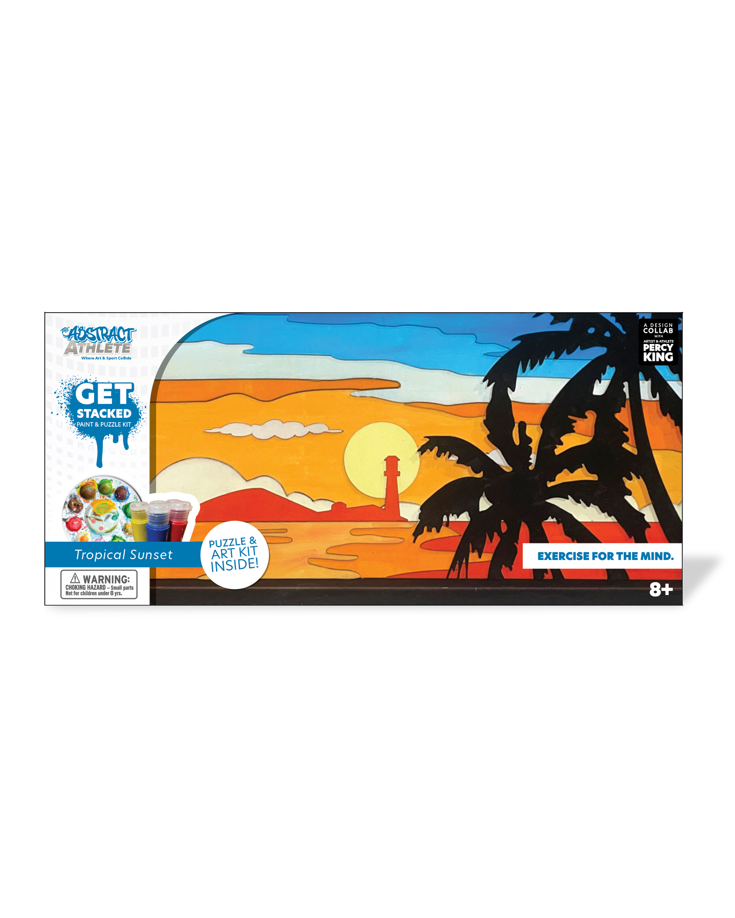 Get Stacked Paint & Puzzle Kit - Tropical Sunset